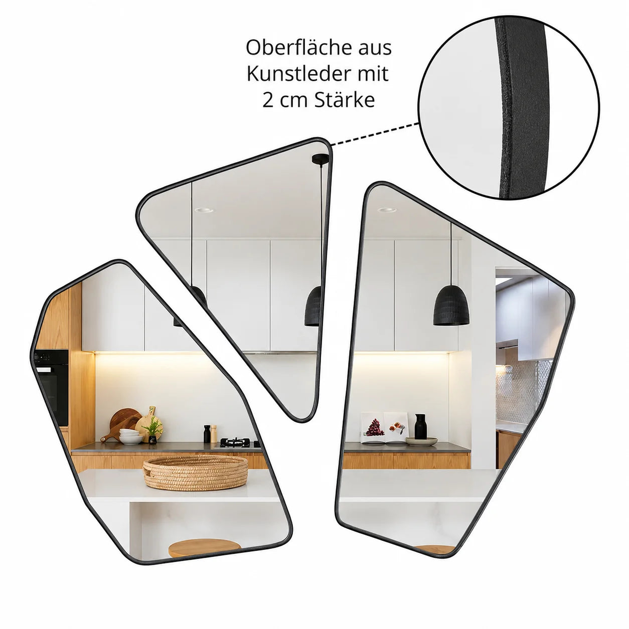Spiegel Trio-Komposition Set 150x135cm