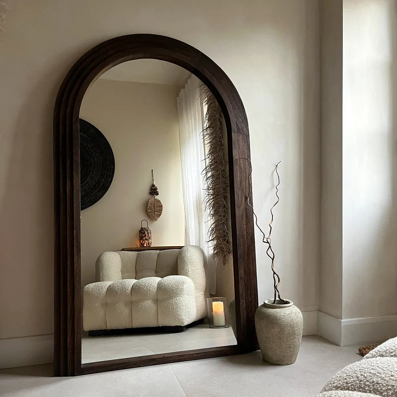 Miroir Arche Luciana en Bois Brûlé 180 x 110 cm