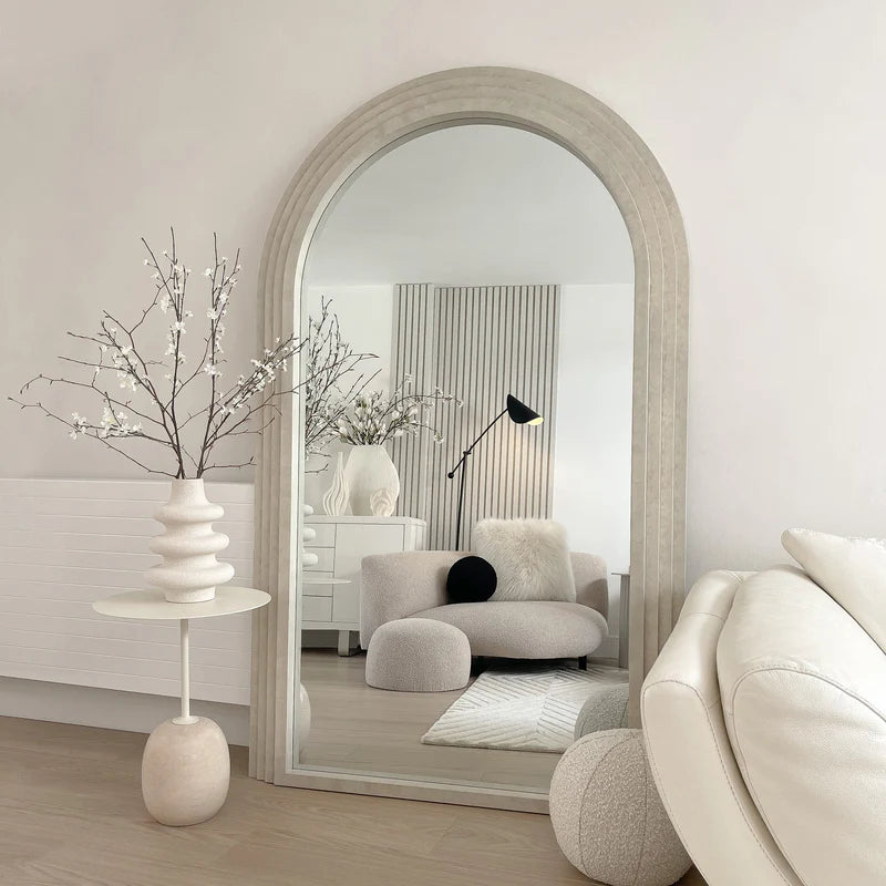 Miroir Arche Luciana Plein Pied en Béton 180x110 cm