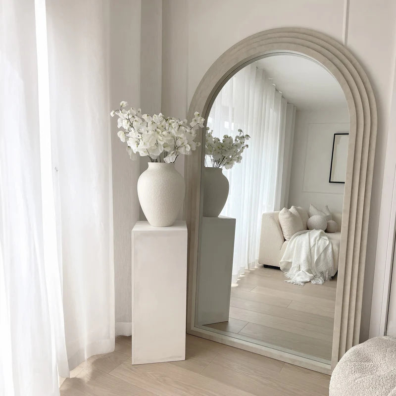 Miroir Arche Luciana Plein Pied en Béton 180x110 cm