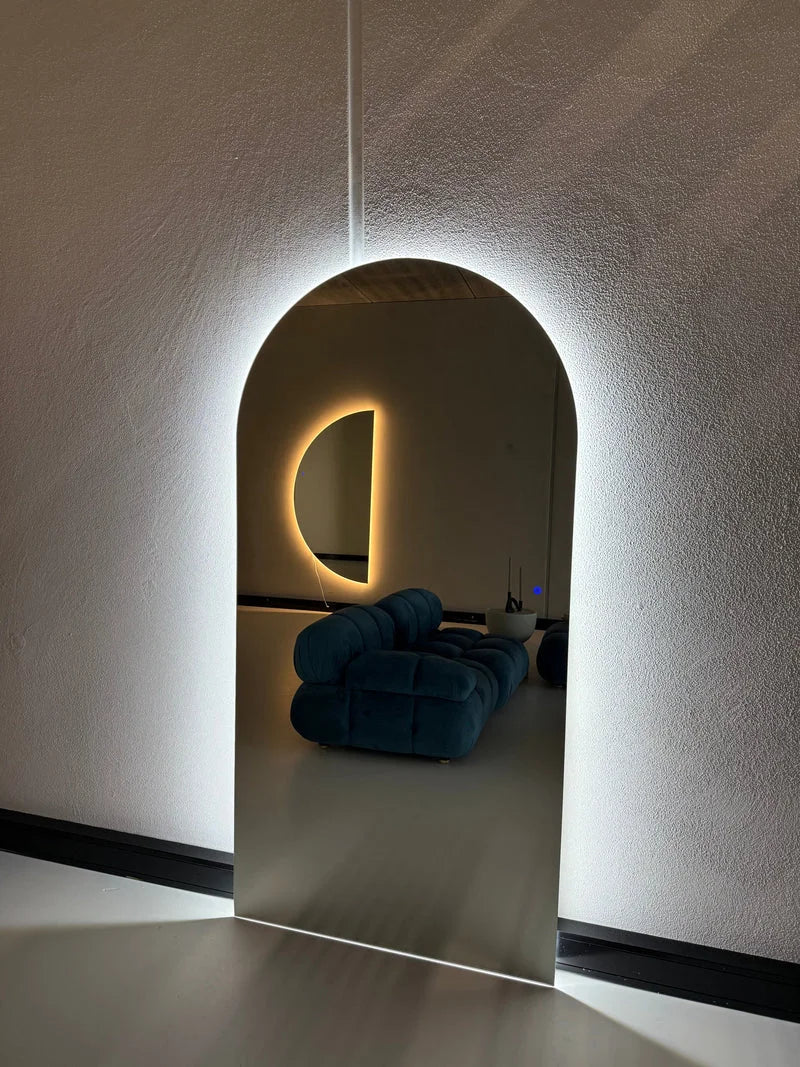 Miroir Mural Luna LED Premium 200x100 cm avec Éclairage Intégré