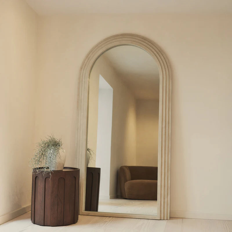 Miroir Arche Luciana Plein Pied Effet Béton 200x100 cm